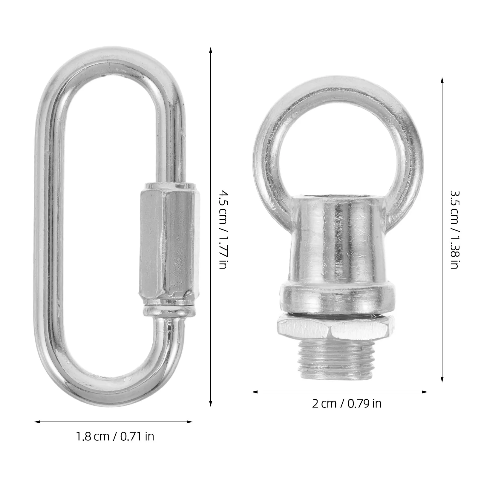 4Set Hanging Loop Chandelier Hook M10 Female Thread Closed Hook Ceiling Light Suspension Bull Nose Hanging Ring Pendant Light