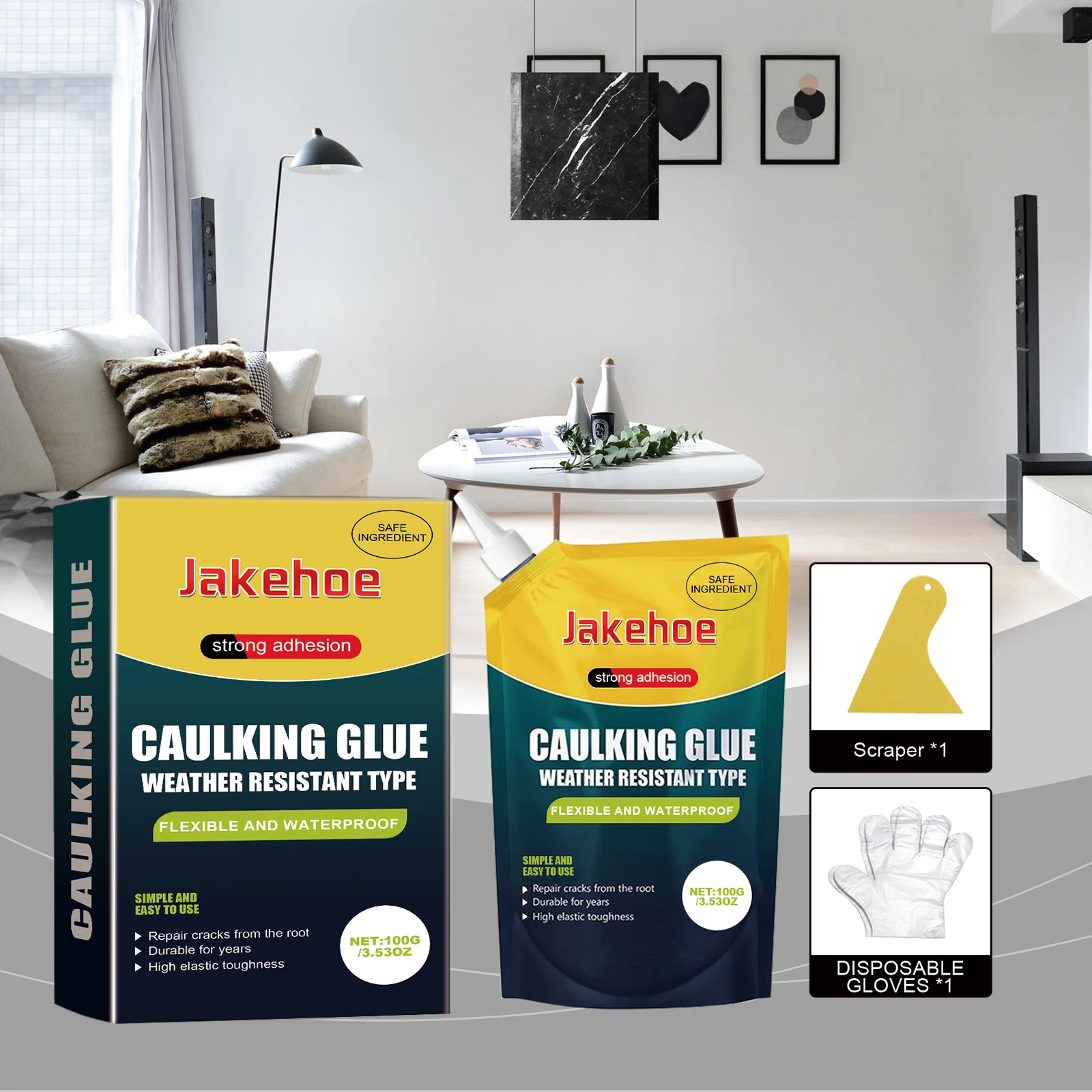 Sellador de reparación impermeable para grietas de hormigón, adhesivo de reparación de huecos de mampostería para exteriores, grietas de suelo