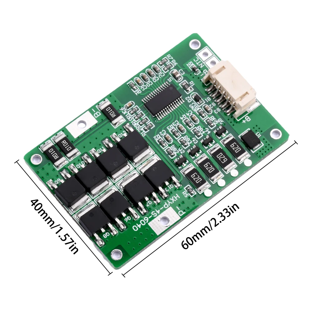 4S Battery Charging Protection Board with Balance Li-Fe-Phosphate 18650 Battery Overshoot Overdischarge Short Circuit Protection