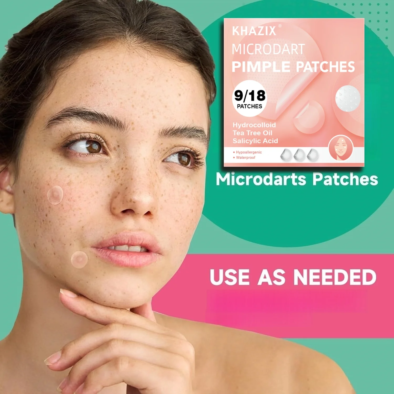 9/18개입 매끄러운 피부를 위한 비밀: 수분 공급 및 맑은 피부를 위한 여드름 패치.