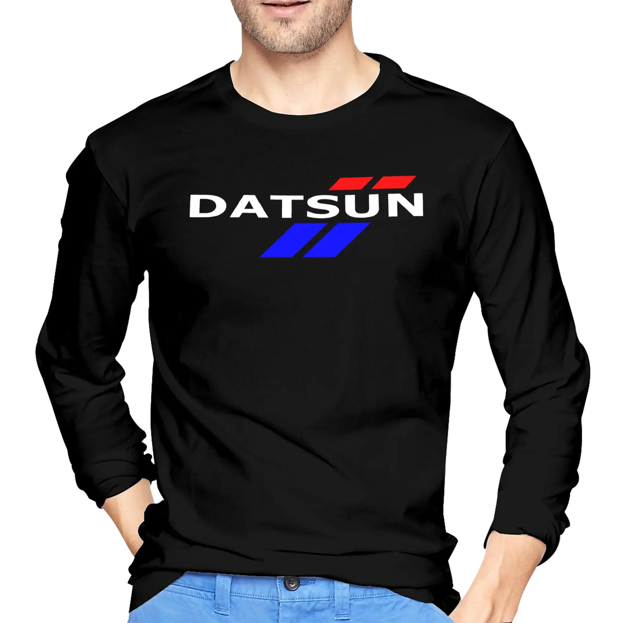 

Datsun Bre Men's Long Sleeved T-shirt Casual Round Neck T shirts Spring and Autumn Men tops