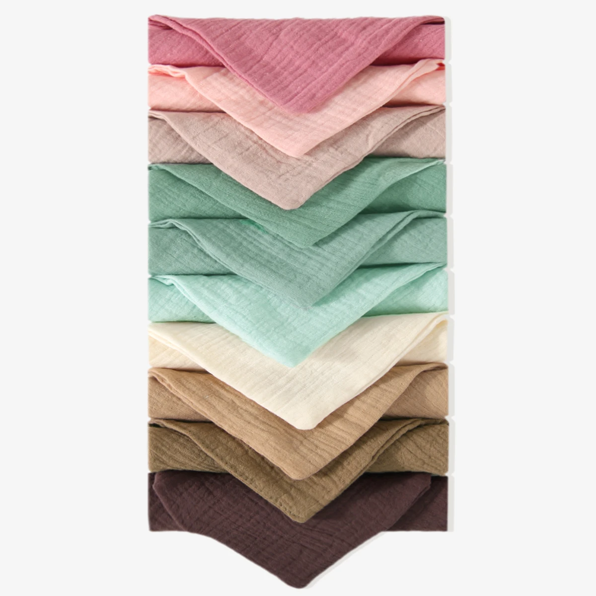 Soft Absorbent Gauze Cotton Baby Square Towels Infant Wash Hand Face Towels Crepe Muslin Saliva Wipe Face Cloths for Babies image 2
