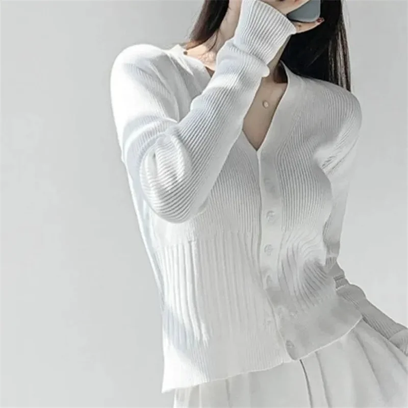 메리노 울 니트 v 넥 스웨터 여성 탑 루즈 한 한국어 버전 세련된 다목적 가을, 겨울 캐시미어 스웨터