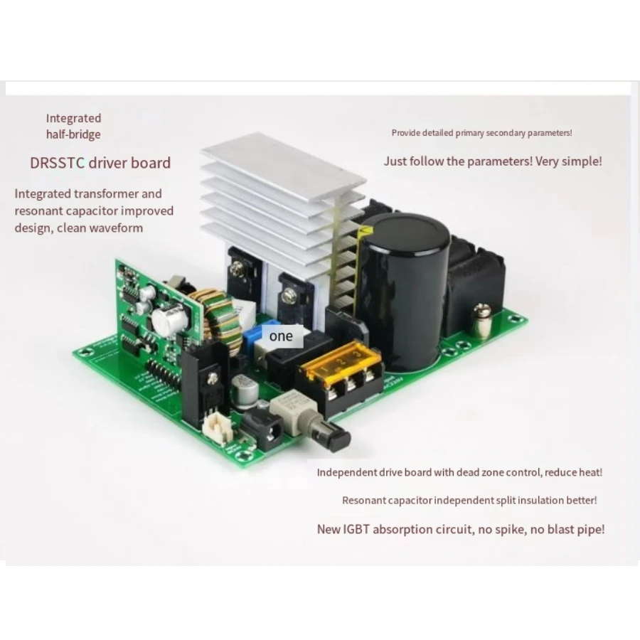 Half-Bridge Integrated Dual Resonant Coil Driver Board DRSSTC Music Solid State Tesla Module Kit