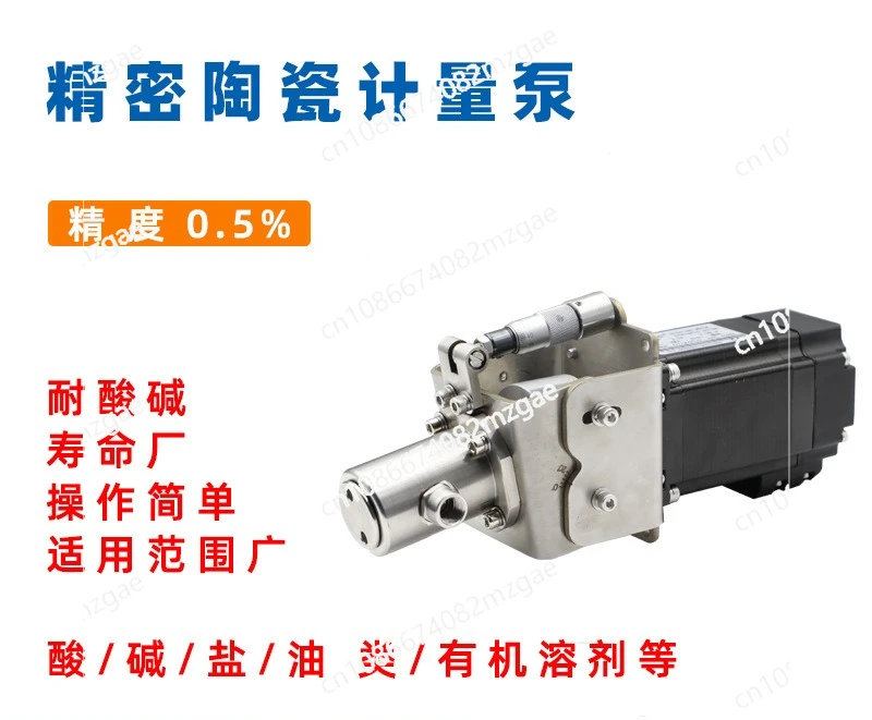 Ceramic valveless metering pump micro-addition quantitative filling plunger adjustable dosing ceramic liquid injection pump