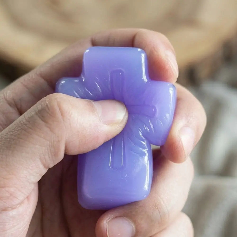 Super Soft Faith Cross Squishy Toy Slow Rebound Cross Pattern Slow Rise Squishy Skin-friendly Smooth Surface