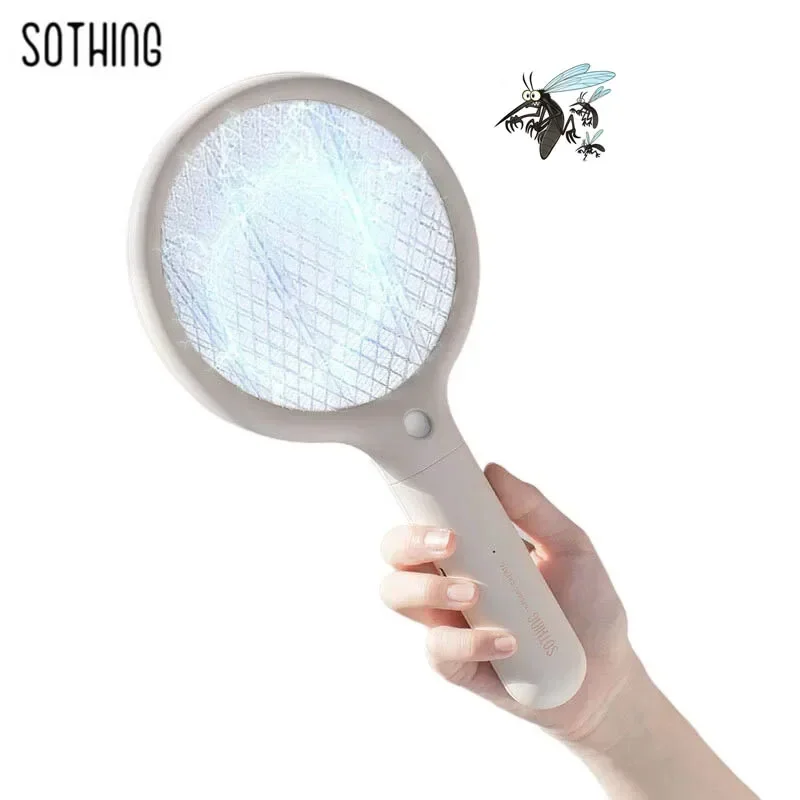 

Sothing Mini USB Electric Mosquito Swatter Dispeller with LED Light USB Rechargeable Mosquito Killer Handheld Fly Killer