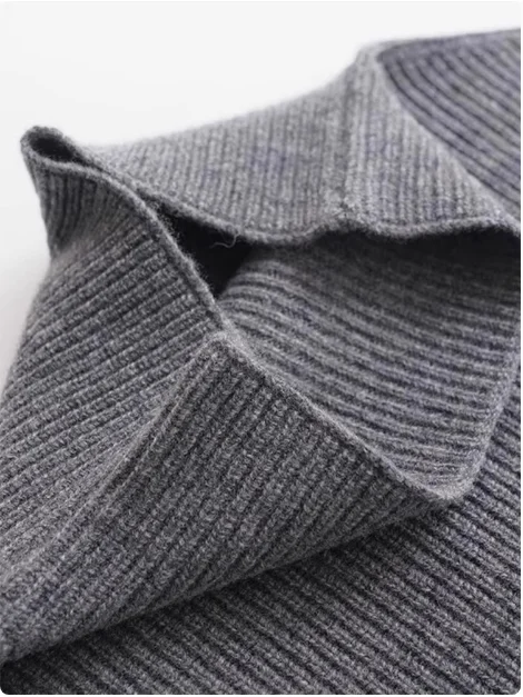 Retro High Neck Knitted Scarf Women's Autumn Winter Thickened Outerwear Luxury Feel Shoulder Open Warm Neck Cover