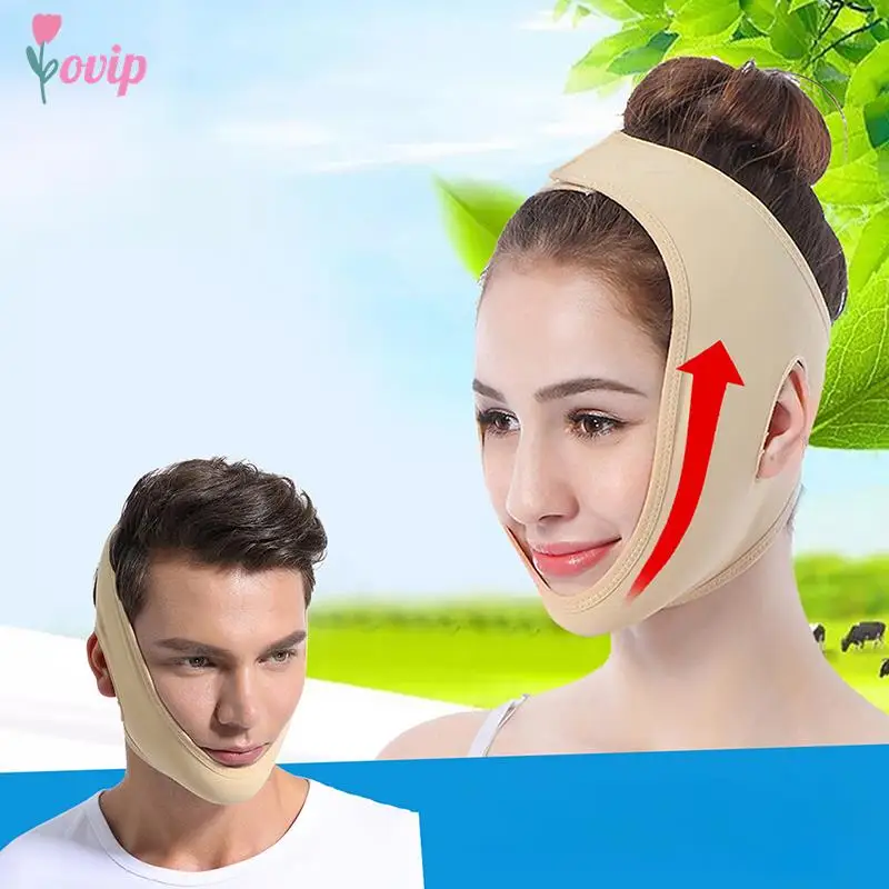 Elastic Face Slimming Bandage V Line Face Shaper Women Chin Cheek Lift Up Belt Facial Massager Strap Face Skin Care Tools Beauty