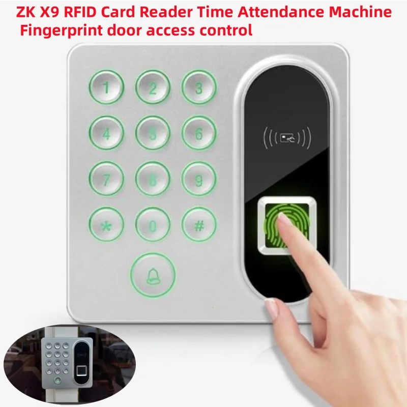 

Interfa Door Enter System with 125KHZ RFID ID card reader Password keypad ZK X9 Standalone Biometric Fingerprint Access Control