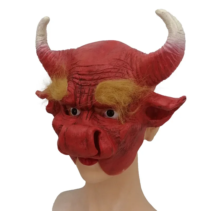 Halloween Latex Masker Stier Demon Koning Masker Dier Cosplay Party Masker