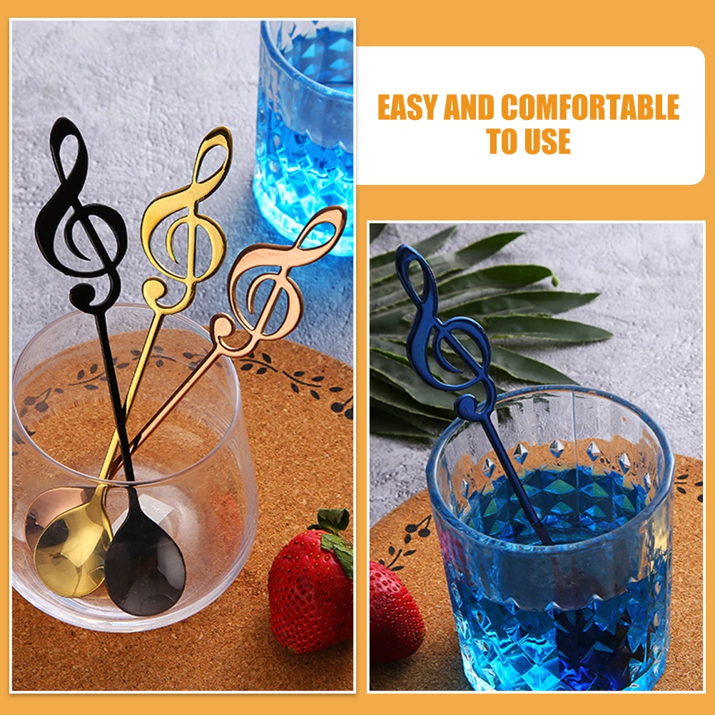 

7 Pcs Stainless Steel Coffee Spoon Stir Spoons Sugar Creative Stirrer Milk Ice Tea