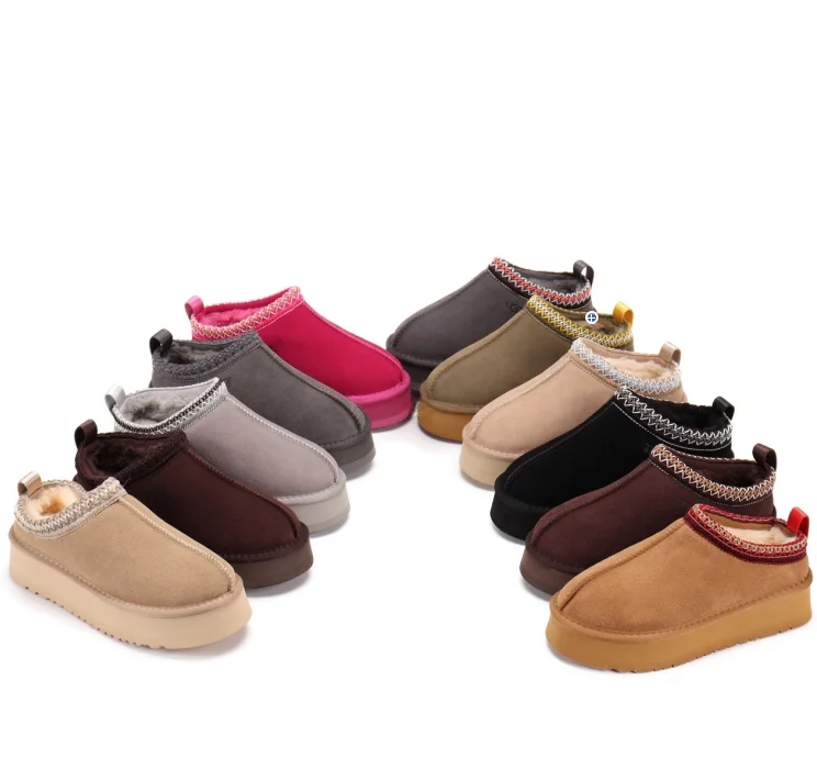 Nouvelles Bottes Courtes d'Hiver Ultra Mini en Fourrure Naturelle pour Femme, Design Tendance, en Véritable Peau de Mouton, Chaussures Plates Décontractées Chaudes et Antidérapantes