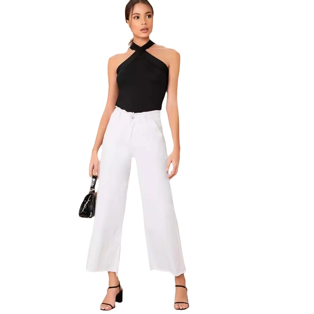 2023 المرأة Faionable Ne معلقة Svel الأعلى مثير عبر الحدود جديد وصول سليم صالح لون نقي الصيف سترة تانك القمم #5