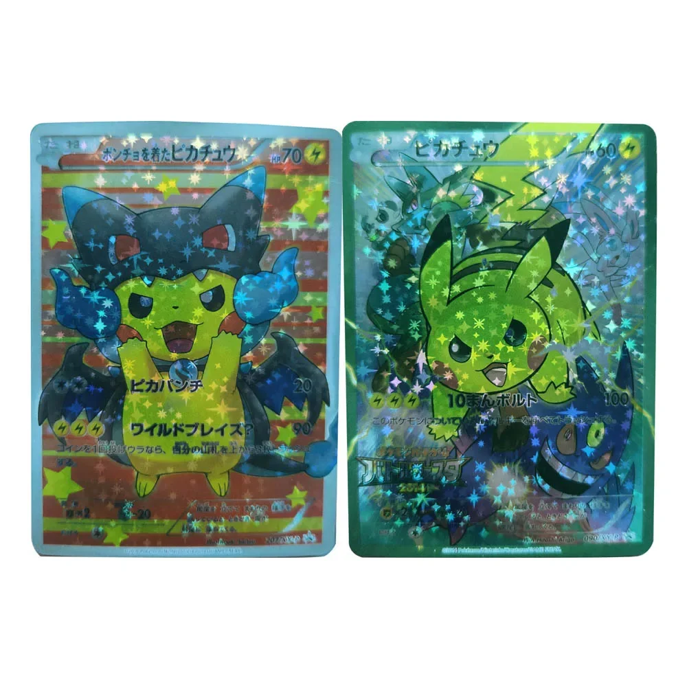 Tarjeta Flash de Pikachu de la serie casera de Pokémon DIY, tarjeta de colección de juegos periféricos de Anime, mano de obra fina, regalo de vacaciones