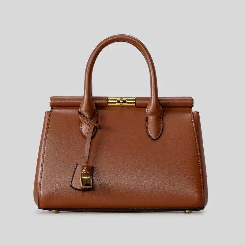 

Fashionable Leather Ladies Handbag Luxury Elegant Vintage Simple Design Crossbody Messenger Tote Bag