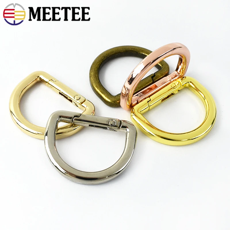 5/10Pcs Metal Buckles for Bag Strap D Rings Clasp Belt Webbing Clip Buckle Spring Keyring Carabiner Snap Hooks DIY Accessories