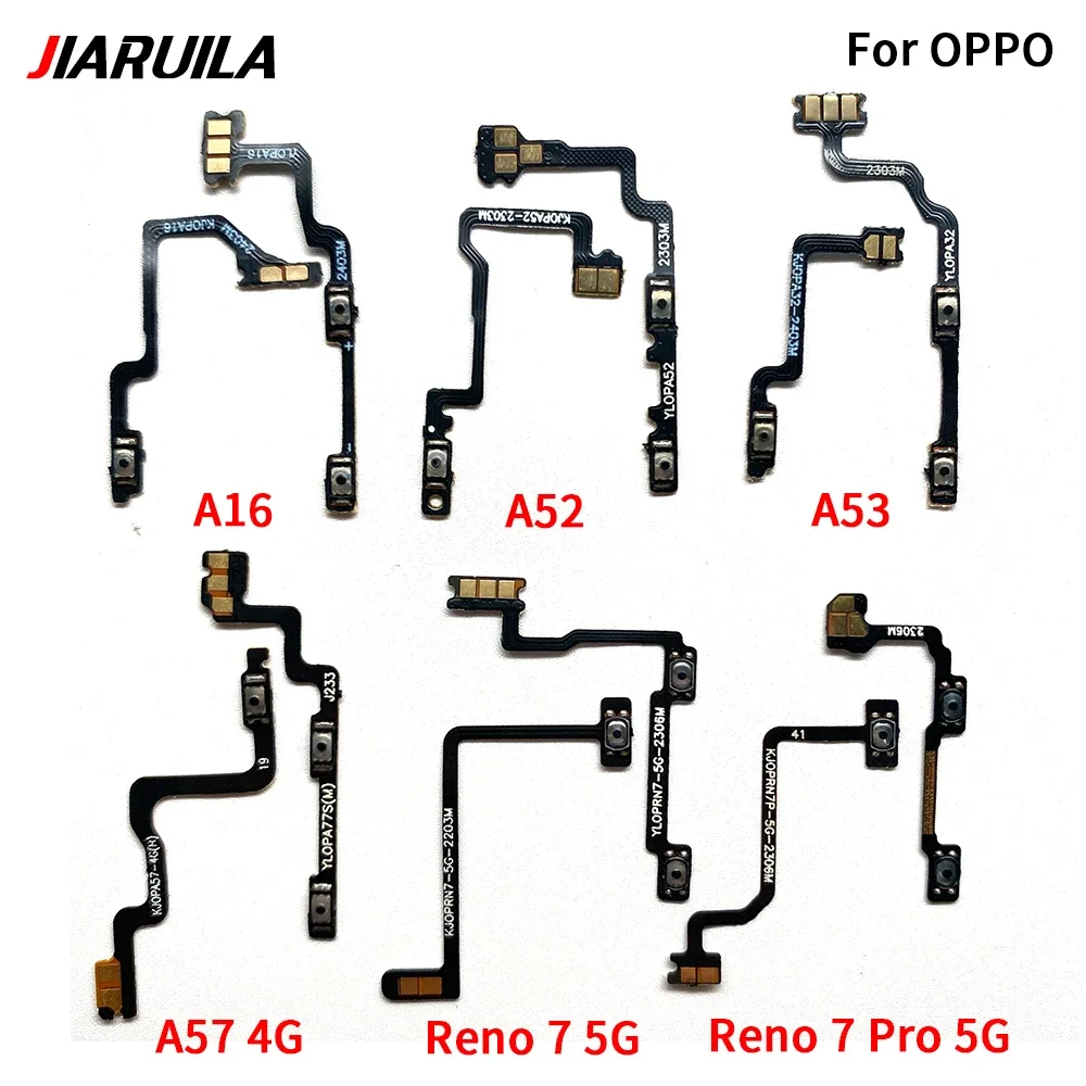 

For Oppo A54 A52 A53 A55 5G A57 4G A74 A93 A95 5G Realme 9i Reno 5 6 7 Pro Volume Button Power Switch On Off Button Flex Cable