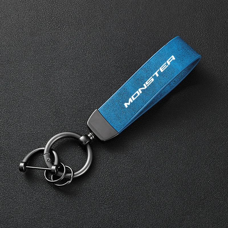 سلسلة مفاتيح جلدية عصرية متغيرة الألوان للدراجات النارية لملحقات Ducati MONSTER 695 696 795 796 797 821 1200 1200S #3