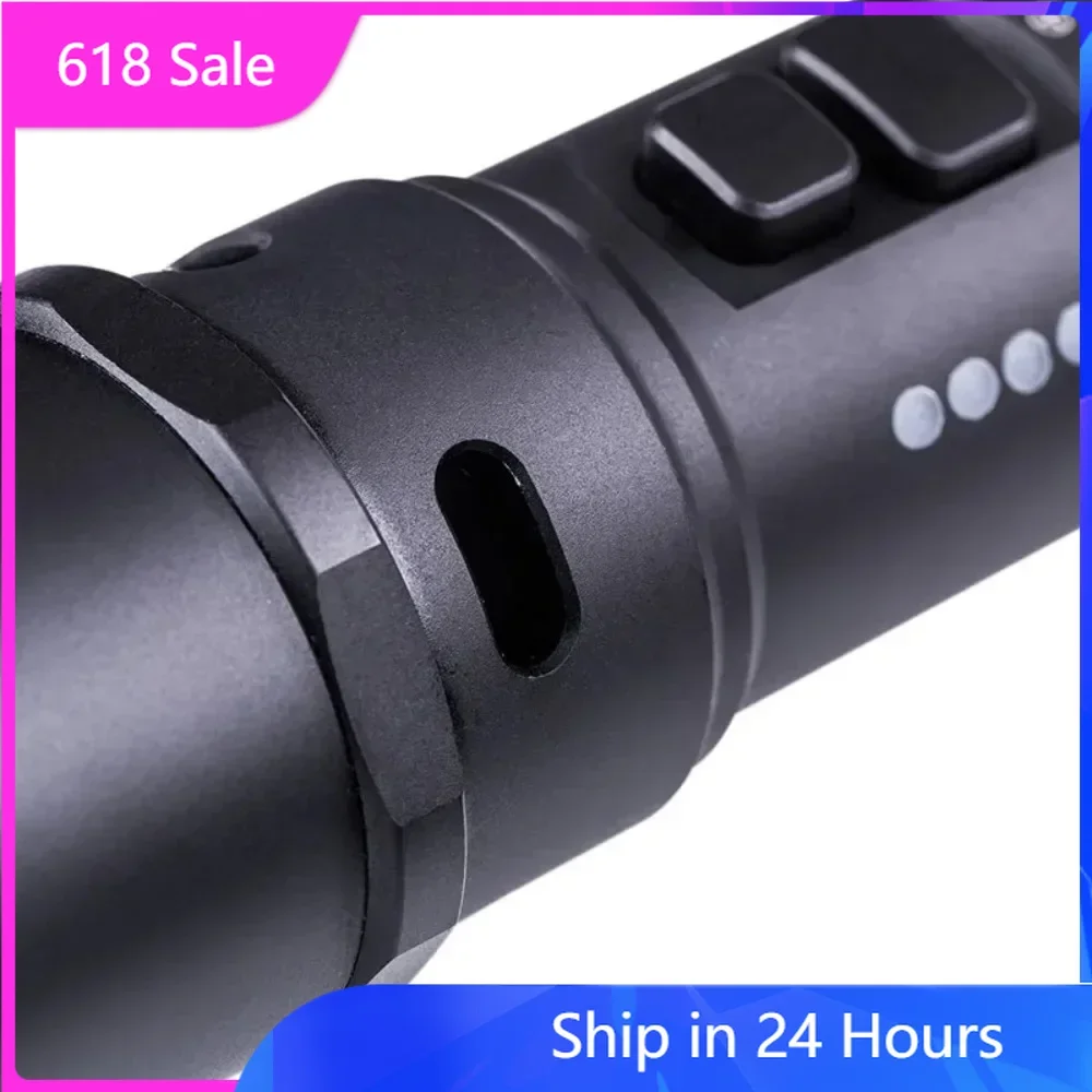 

Nextorch P86 Duty/Tactical Flashlight with 120db Electronic Whistle, 1600 Lumens 305m Beam Throw, 18650 Battery, Direct Charging