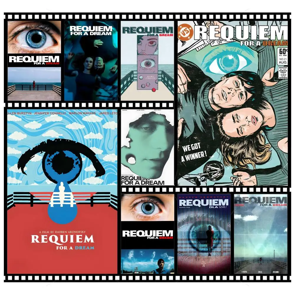 Film-Addiction Drama Requiem for a Dream Poster Wall Art Poster HD Waterproof PP Print Bedroom Living Room Office Decor Gift