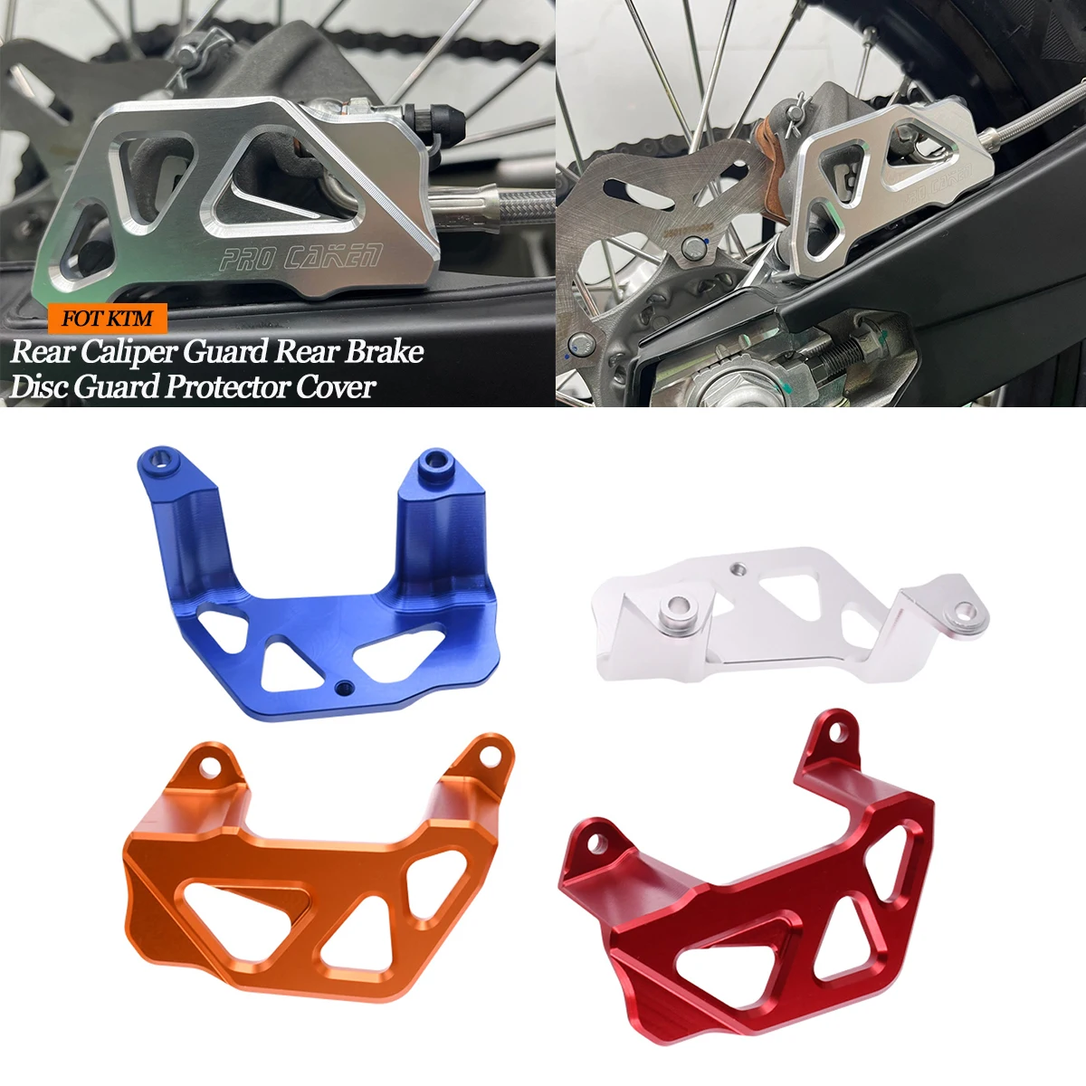 

Rear Caliper Guard Rear Brake Disc Guard Protector Cover For KTM EXC EXCF SX SXF XC XCW XCFW 150 250 300 350 450 500 2004-2023