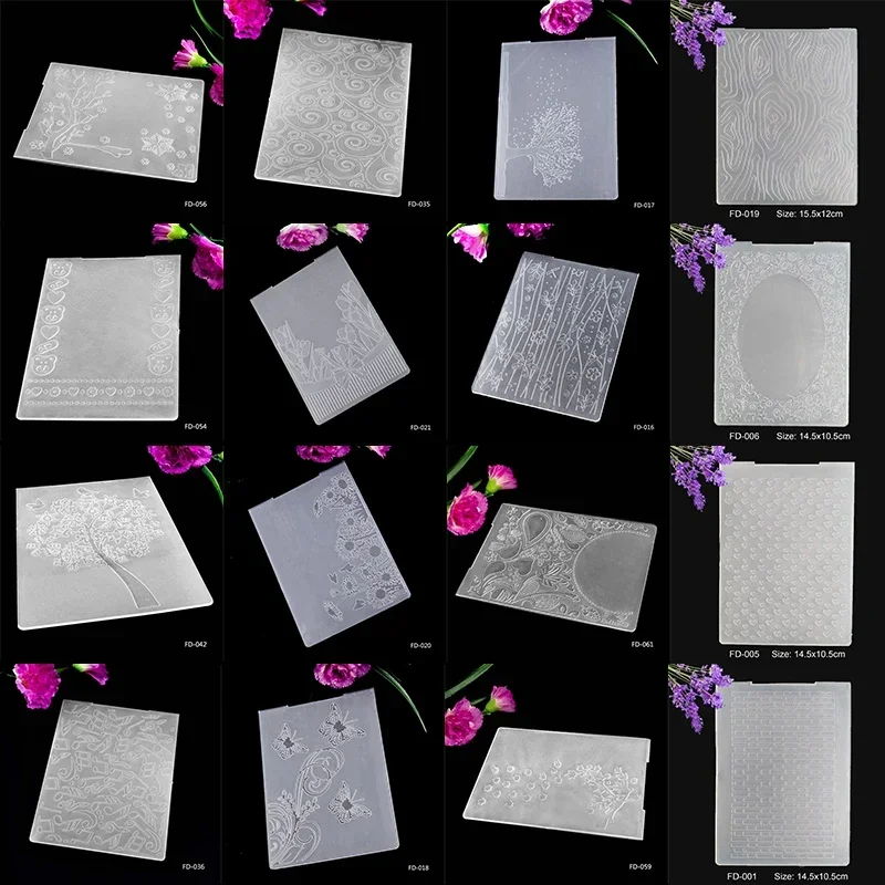 Embossing Folder Transparent Plastic Plates Design for Diy Greeting Card Handmade Paper Diary Decoration Scrapbooking Stamps