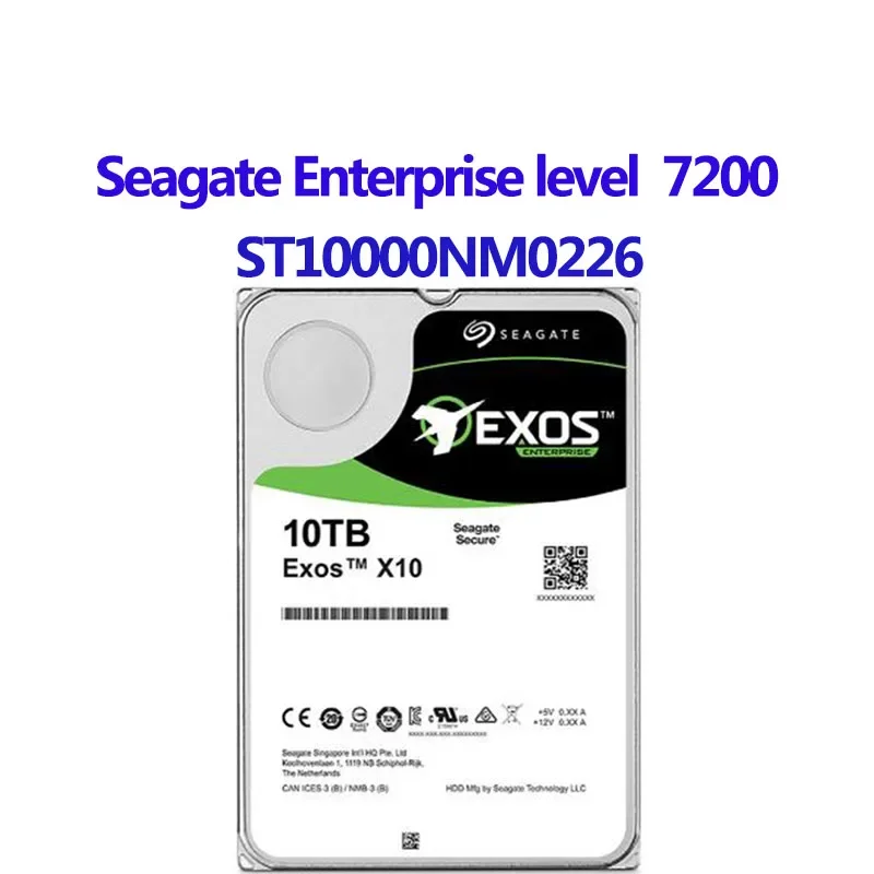 

Жесткий диск SEAGATE EXOS 3,5 дюйма ST10000NM0226 X10 7200 10TB ENTERPRIES 256MB 3,5 SAS