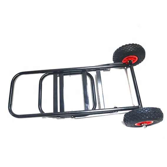 Carrinhos de bagagem dobráveis com duas rodas de borracha, Hand Trolley Tool, Grande capacidade