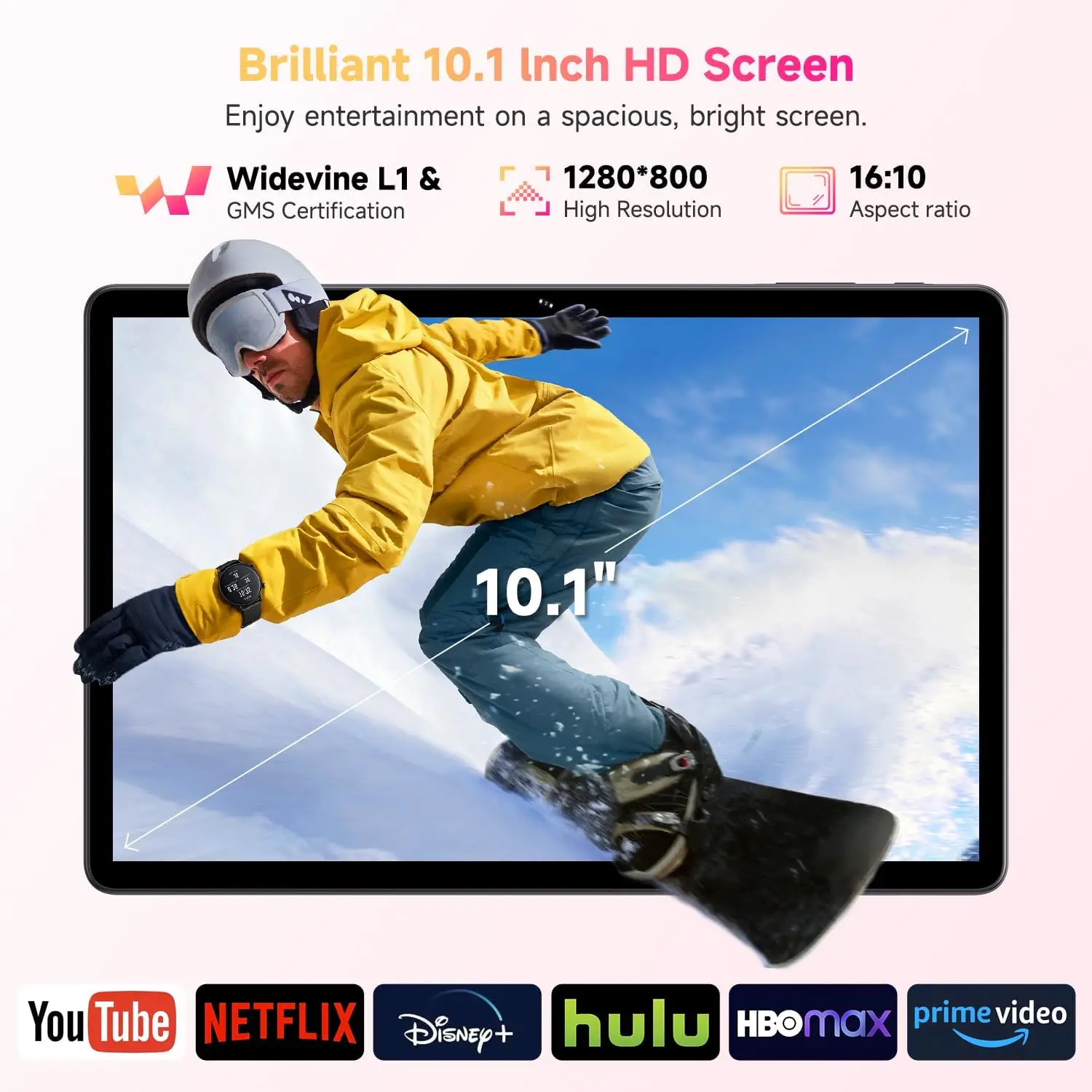 CHUWI Hi10 XPro Android 14 tablette 10.1 ''8GB RAM 128GB ROM Unisoc T606 octa-core HD IPS écran tactile tablette PC 13MP + 5MP caméra