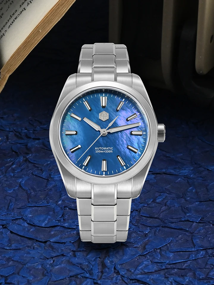 San Martin 39mm Miyota 90S5 MOP Dial Men GADA Wristwatch Automatic