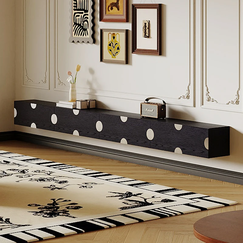 

Solid Wood Suspended Wall-mounted TV Cabinet Retro and Simple for A Modern Living Room Suspended TV Cabinet for The Living Room