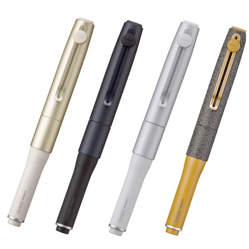 Uni-Ball ZENTO Signature Magnetischer Gelstift Silber Schwarz Messing Limited Edition 0,5mm Fleckenfreie Qualitätsstifte Japan Executive Geschenk