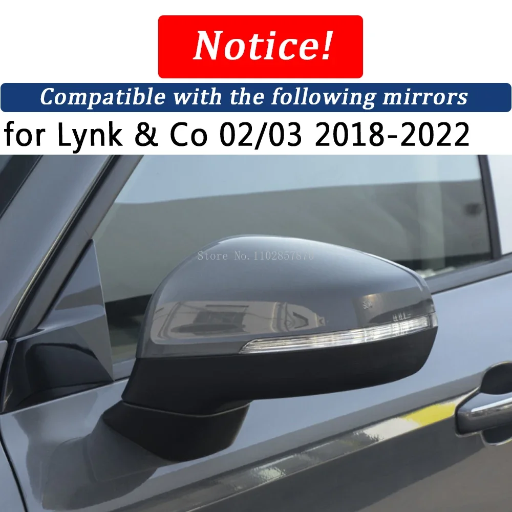 Rearview Mirror Cover for Lynk & Co 02 03 2018-2022 Real Carbon Fiber Side Mirror Shells Add on Frame Replacement Case Protector