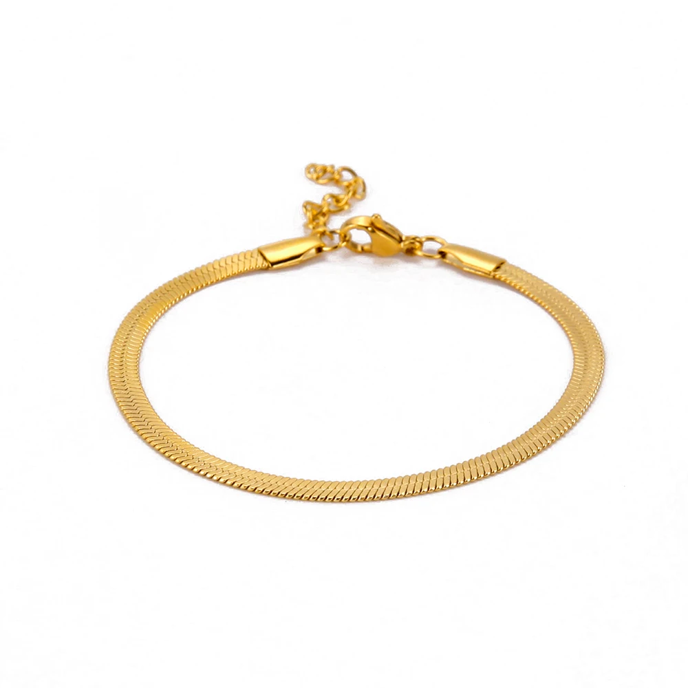 Skyrim Schlangenketten-Armband für Damen und Herren, Edelstahl, goldfarben, 2/3/4/5 mm breit, Freundschaftsarmbänder, 2022, trendiger Schmuck, Geschenk