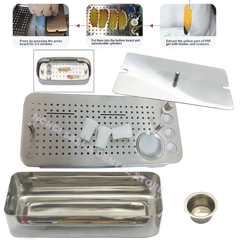 PRF Box Platelet Rich Fibrin Case For Centrifuge Dental CGF GRF Membrane Surgery Bone Graft Instrument Rrf Centrifuge Tools