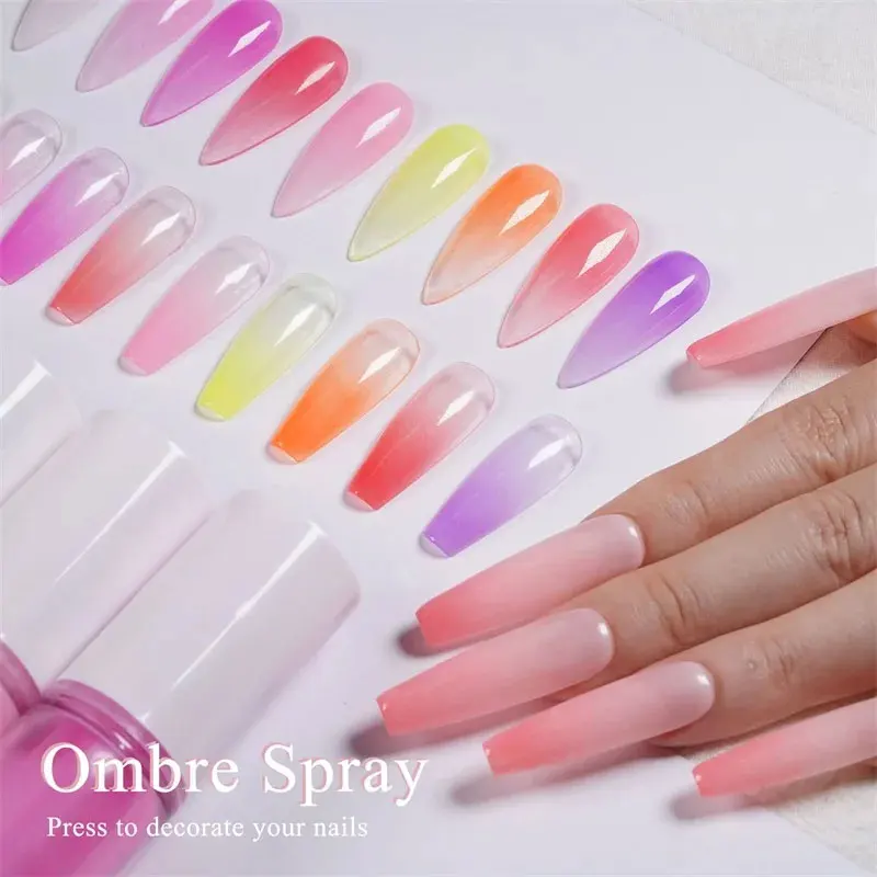 Hot Sell 10g Tube Ombre Spray for Nail Dipping Powder White Nail Art Pigment Gradient Effect Dust Easy Nail Decoration At Home