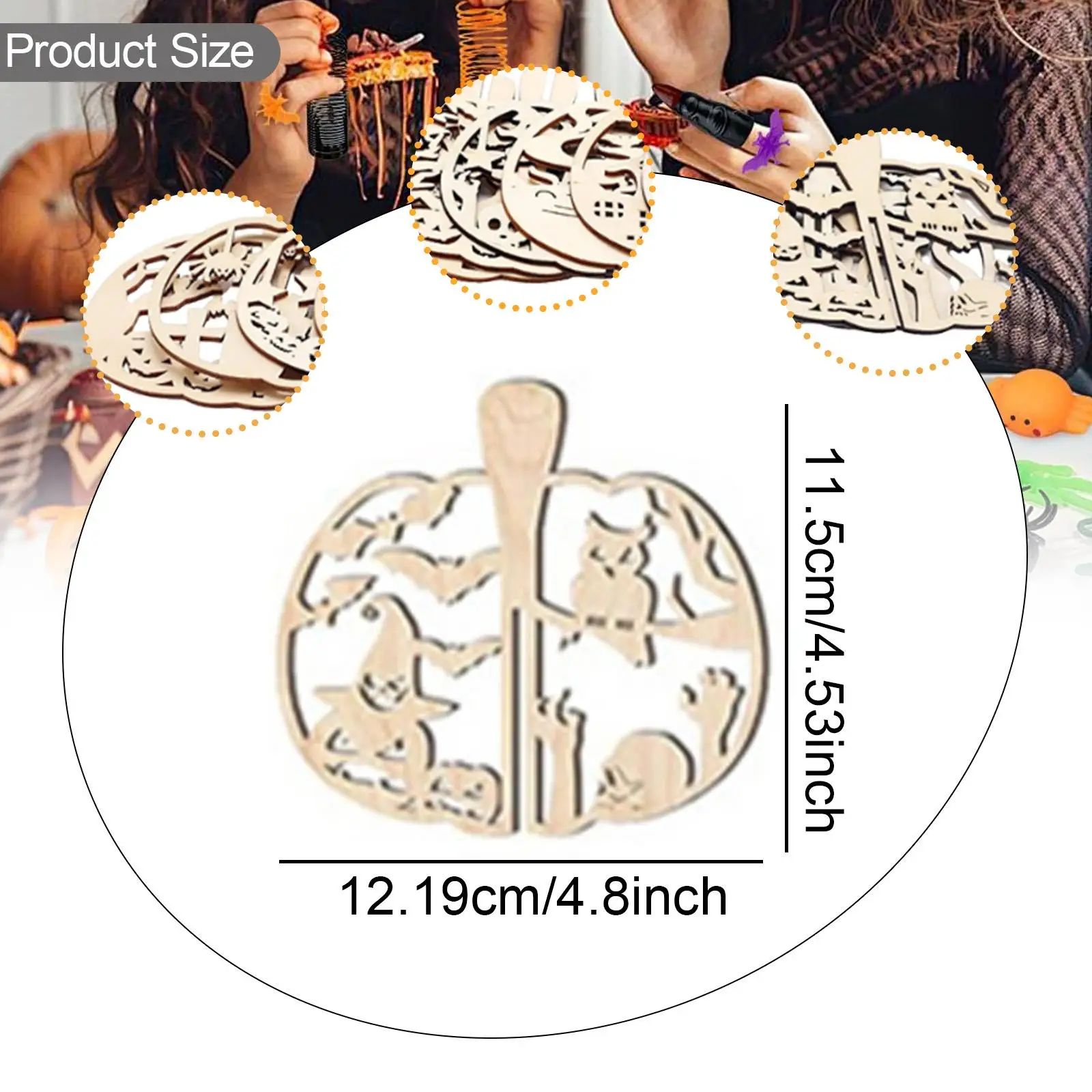 20 sztuk drewnianych wykrojów dyni, ozdoby na stół dla dzieci i dorosłych, rękodzieło DIY na festiwal gier, prezenty artystyczne do domu