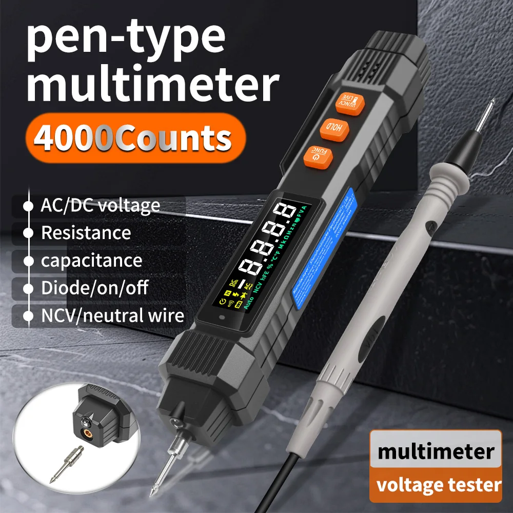 SK-217A Digital Multimeter Pen Type 4000 Counts Professional Meter Non-Contact Auto AC/DC Voltage Ohm Diode Tester For Tools