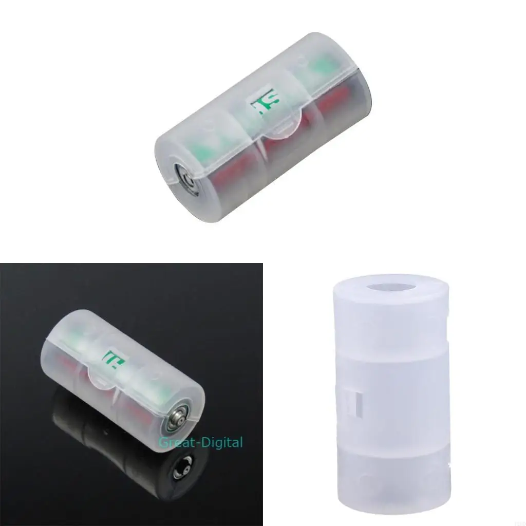 J1HD 2x AA to C Size Battery Converter Adaptor Adapter for Case