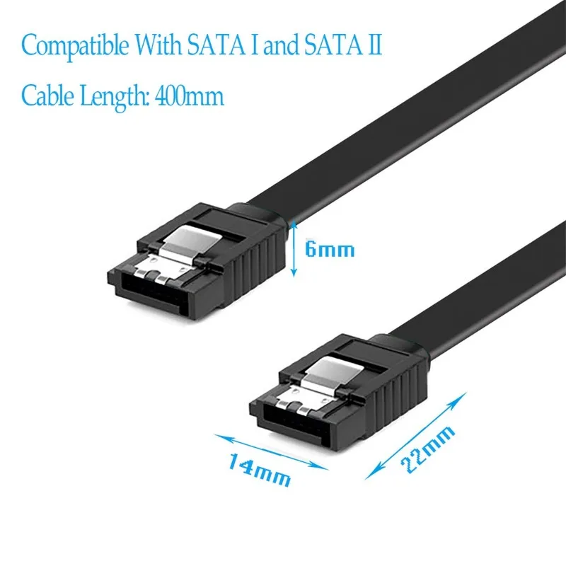 12 حزمة كابل بيانات SATA III 6.0 جيجابت في الثانية أسود مستقيم مع مزلاج قفل 16 بوصة حزمة كابل SATA لمحركات الأقراص الصلبة، SSD، CD ومحركات أقراص DVD