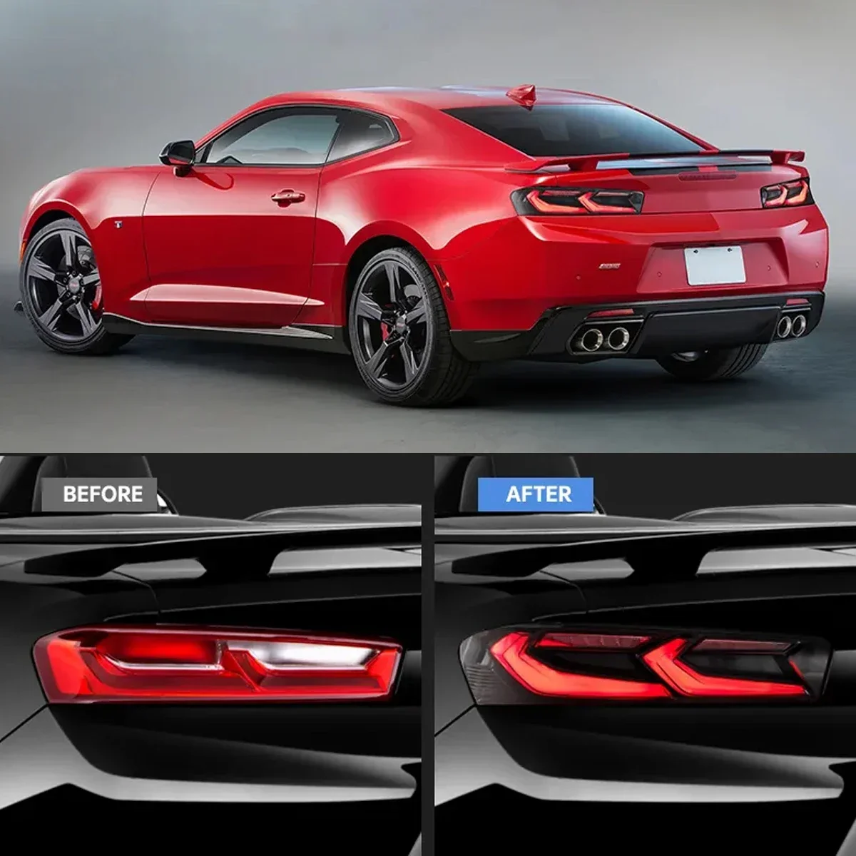 

TYPY новый светодиодный задний фонарь, обновленный, модифицированный для Chevrolet Camaro, задний фонарь 2016-2018, динамический сигнальный задний фонарь, автоаксессуары
