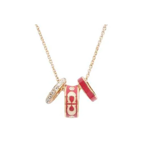 

COACH Necklaces Women's Gold/Red CAD60-GD-RD