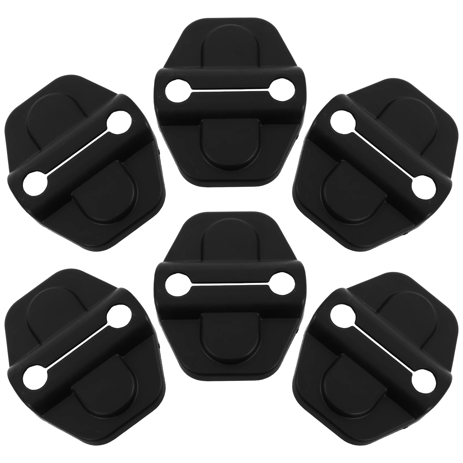 

6pcs Car Door Lock Covers Trim Protector For 2018 2019 Black Abs Durable Exterior Parts Decoration Cover Kits