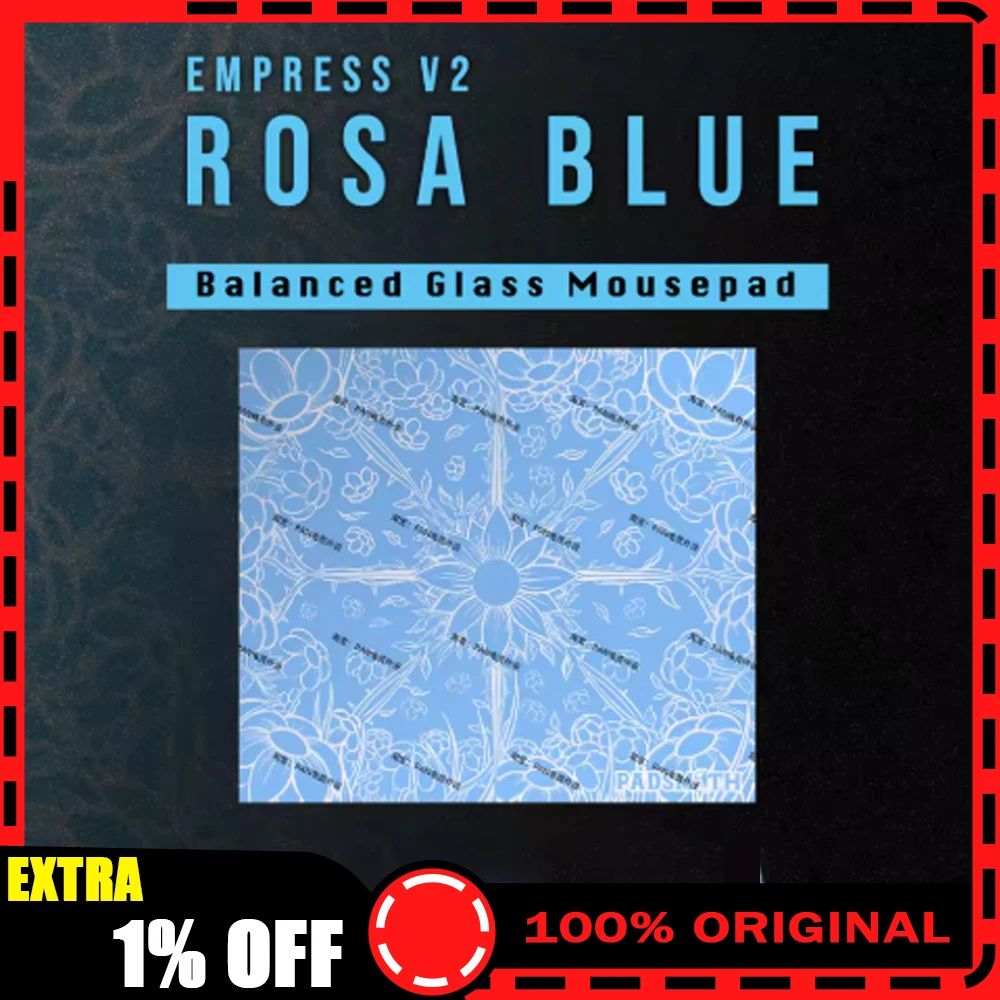 PAN Esports Empress V2-Rosa Glass Mousepad Smooth and Speed Mouse Pad FPS Duplicate PADSMITH For APEX CSGO PC Accessories Gifts