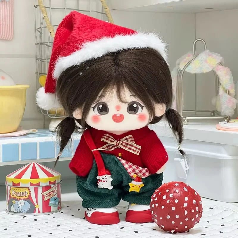 10cm 20cm Cotton Doll Red Clothes Christmas Series Outfit Set Christmas Themed Dress Up Suitable For Various Doll Body Types