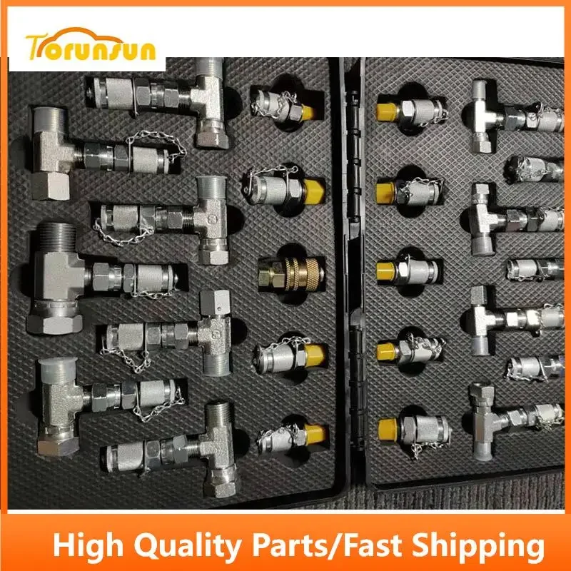 Hydraulic Pressure Gauge Set Diagnostic Test Kits Pressure Tee Joint Box Diagnostic Tool Adapter