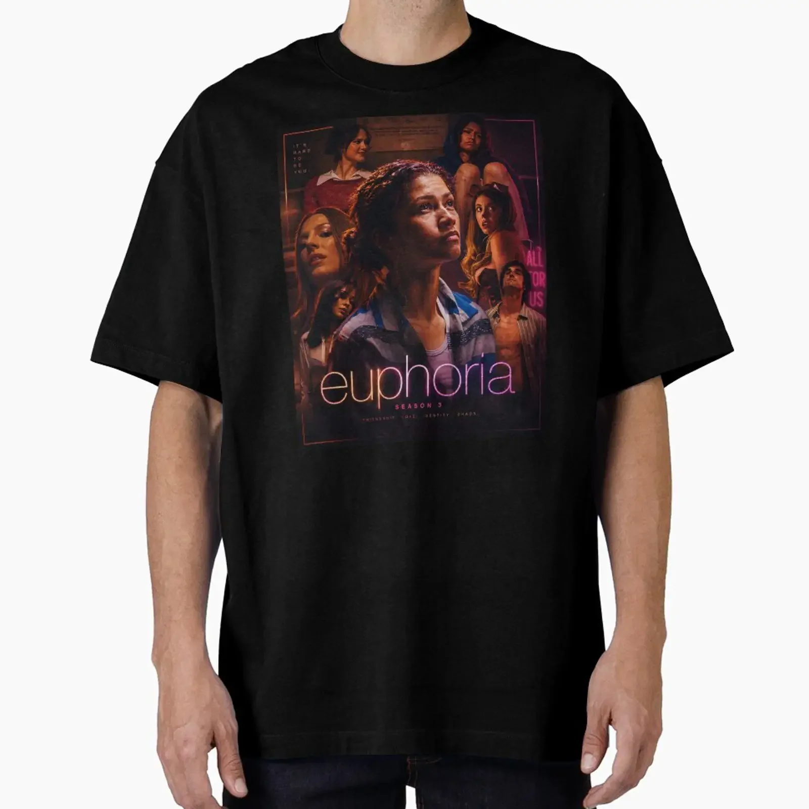 Euphoria, conçu et vendu par ynsbt17, vêtements vintage lavés, polyvalents, confortables, respirants, vêtements de créateur, mode douce, unisexe