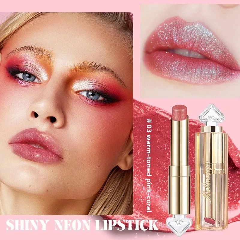 2pcs-Color-Shifting Sparkling Lipstick - Moisturizing & Transfer-Proof, Thermal Adaptive Color with Glitter, for Halloween