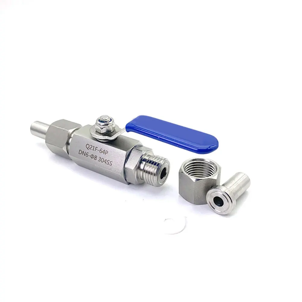 تركيب الاتحاد 304 صمام كروي أنظمة خطوط الأنابيب الصناعية تصميم اتصال الاتحاد أنبوب ملحوم مزدوج متوافق مع 0-120 درجة مئوية